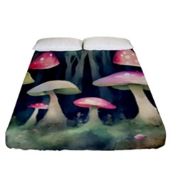 Mushroom Fungus Fitted Sheet (california King Size) by Ravend