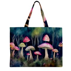 Mushroom Fungus Zipper Mini Tote Bag