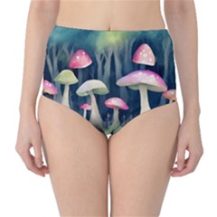 Mushroom Fungus Classic High-waist Bikini Bottoms