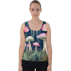 Mushroom Fungus Velvet Tank Top