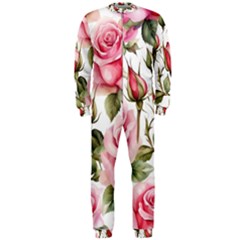 Flower Rose Pink Onepiece Jumpsuit (men) by Ravend