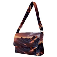 Landscape Mountains Nature Full Print Messenger Bag (m)