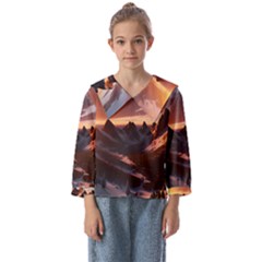 Landscape Mountains Nature Kids  Sailor Shirt