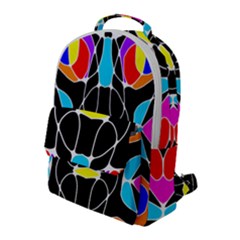 Mazipoodles Neuro Art - Rainbow 1a Flap Pocket Backpack (large) by Mazipoodles