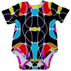 Mazipoodles Neuro Art - Rainbow 1a Baby Short Sleeve Bodysuit by Mazipoodles