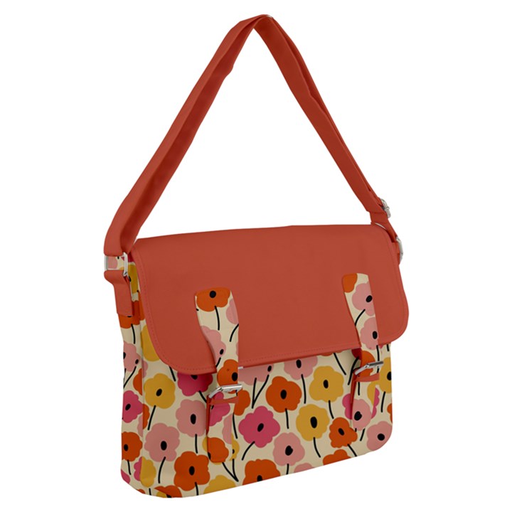 floral pattern shawl Buckle Messenger Bag