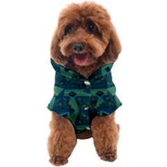 Mazipoodles Origami Chintz A - Navy Lime Blue Black Dog Coat by Mazipoodles