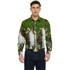 Rabbit Men s Long Sleeve Pocket Shirt  by artworkshop