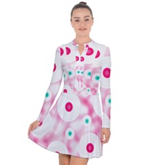 Wallpaper Pink Long Sleeve Panel Dress by Luxe2Comfy