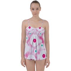 Wallpaper Pink Babydoll Tankini Set by Luxe2Comfy
