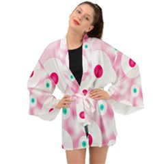 Wallpaper Pink Long Sleeve Kimono by Luxe2Comfy