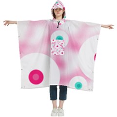 Wallpaper Pink Women s Hooded Rain Ponchos