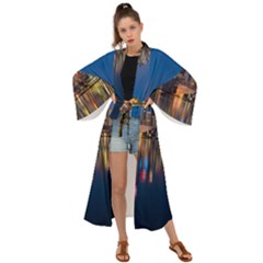 Seaside River Maxi Kimono by artworkshop