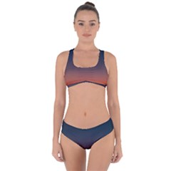 Sky Gradient Criss Cross Bikini Set by artworkshop