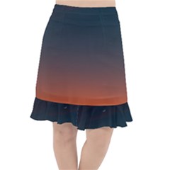 Sky Gradient Fishtail Chiffon Skirt by artworkshop