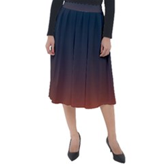 Sky Gradient Classic Velour Midi Skirt  by artworkshop