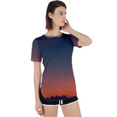 Sky Gradient Perpetual Short Sleeve T-shirt by artworkshop