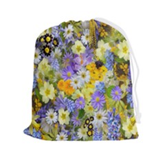 Spring Flowers Drawstring Pouch (2xl) by artworkshop