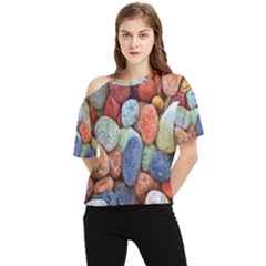 Stones One Shoulder Cut Out Tee