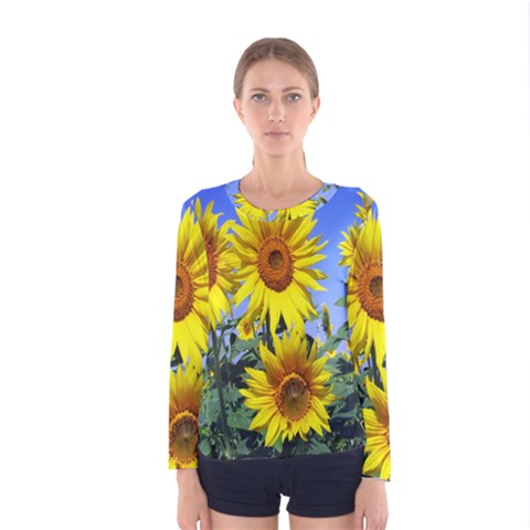 Sunflower Gift Women s Long Sleeve Tee by artworkshop
