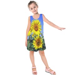 Sunflower Gift Kids  Sleeveless Dress