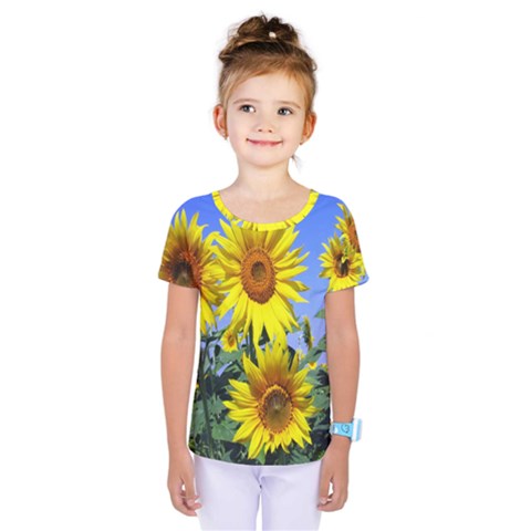 Sunflower Gift Kids  One Piece Tee by artworkshop