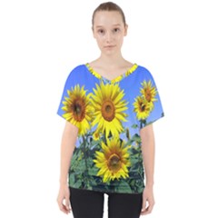 Sunflower Gift V-neck Dolman Drape Top by artworkshop