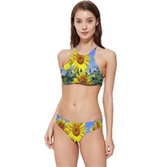 Sunflower Gift Banded Triangle Bikini Set by artworkshop