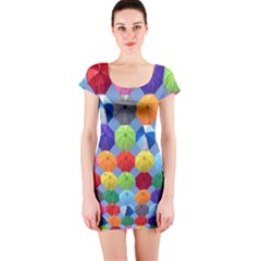 Umbrella Short Sleeve Bodycon Dress by artworkshop