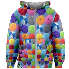 Umbrella Kids  Zipper Hoodie Without Drawstring by artworkshop