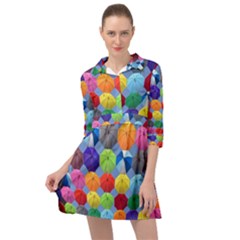 Umbrella Mini Skater Shirt Dress