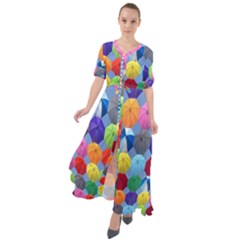 Umbrella Waist Tie Boho Maxi Dress