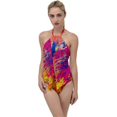 Various Colors Go With The Flow One Piece Swimsuit by artworkshop