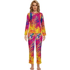 Various Colors Womens  Long Sleeve Lightweight Pajamas Set
