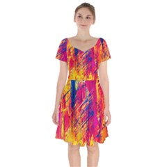 Various Colors Short Sleeve Bardot Dress by artworkshop