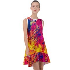 Various Colors Frill Swing Dress by artworkshop