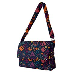 Doodle Pattern Full Print Messenger Bag (m) by Grandong