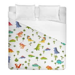 Vector Baby Dino Seamless Pattern Duvet Cover (full/ Double Size) by Grandong