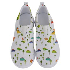 Vector Baby Dino Seamless Pattern No Lace Lightweight Shoes by Grandong