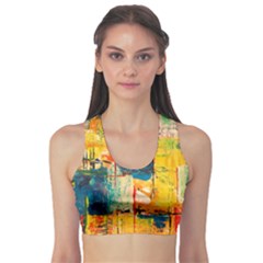 Wall Art Fitness Sports Bra by artworkshop