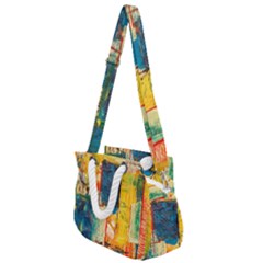 Wall Art Rope Handles Shoulder Strap Bag by artworkshop