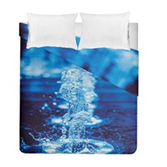 Water Blue Wallpaper Duvet Cover Double Side (full/ Double Size) by artworkshop