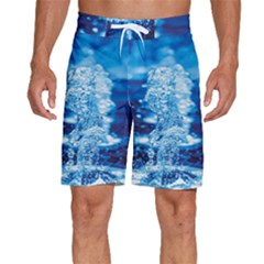 Water Blue Wallpaper Men s Beach Shorts by artworkshop