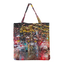 Water Droplets Grocery Tote Bag