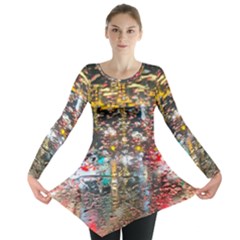 Water Droplets Long Sleeve Tunic  by artworkshop