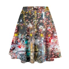 Water Droplets High Waist Skirt by artworkshop