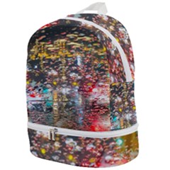 Water Droplets Zip Bottom Backpack by artworkshop