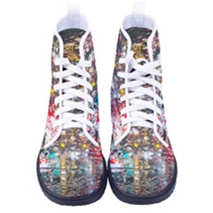 Water Droplets Women s High-top Canvas Sneakers by artworkshop