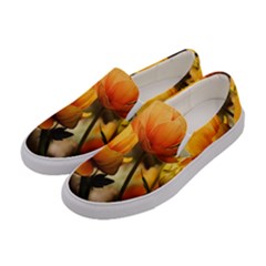 Yellow Butterfly Flower Women s Canvas Slip Ons by artworkshop