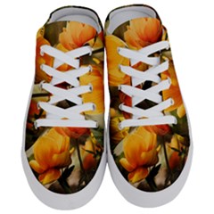 Yellow Butterfly Flower Half Slippers by artworkshop